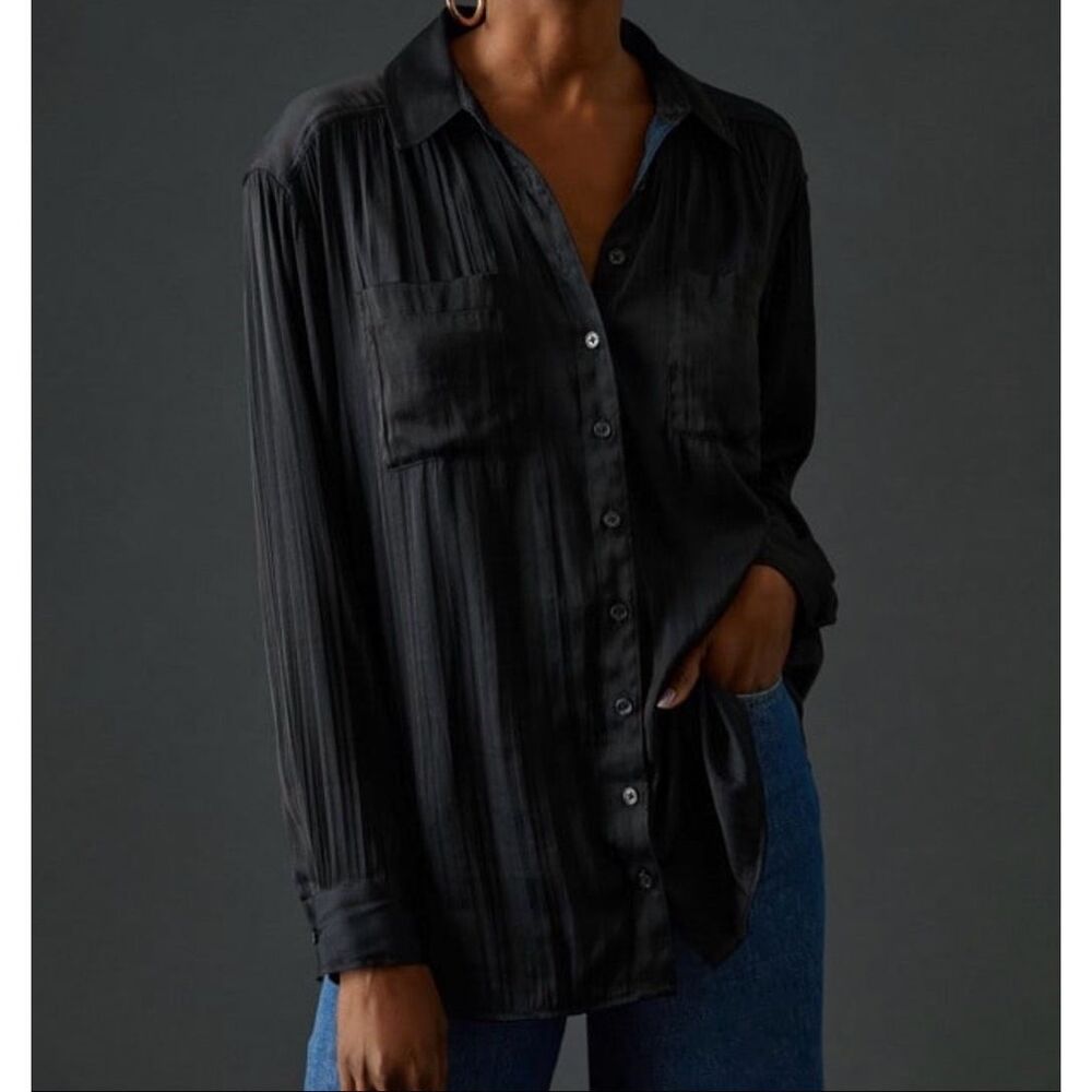 Anthropologie Relaxed Long Sleeve Buttondown L